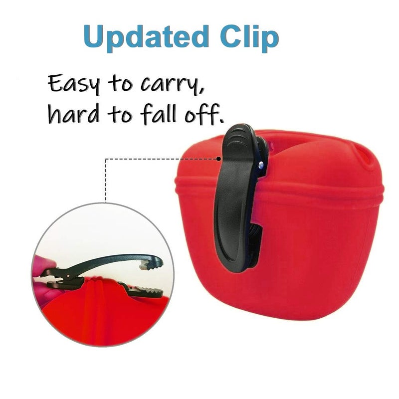 RoyalCare Silicone Dog Treat Pouch-Small Training Bag-Portable Dog Treat Bag for Leash with Magnetic Closure and Waist Clip[US Design Patent] - Image 4